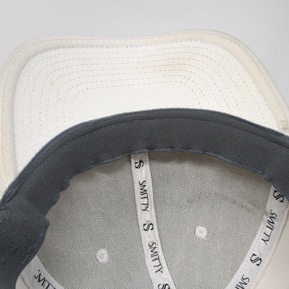 Smitty Baseball Cap White L Flexfit Tonal Logo Structured Athletic Stretch Hat