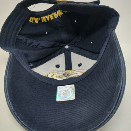 Blue Baseball Cap One Size USMC United States Marine Corps Veteran Hat Emblem