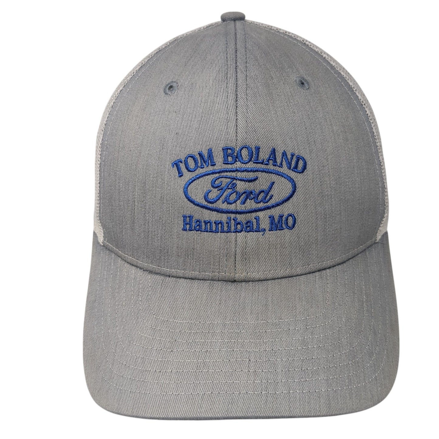 Tom Boland Ford Hannibal MO Snapback Trucker Hat Gray One Size Mesh Back