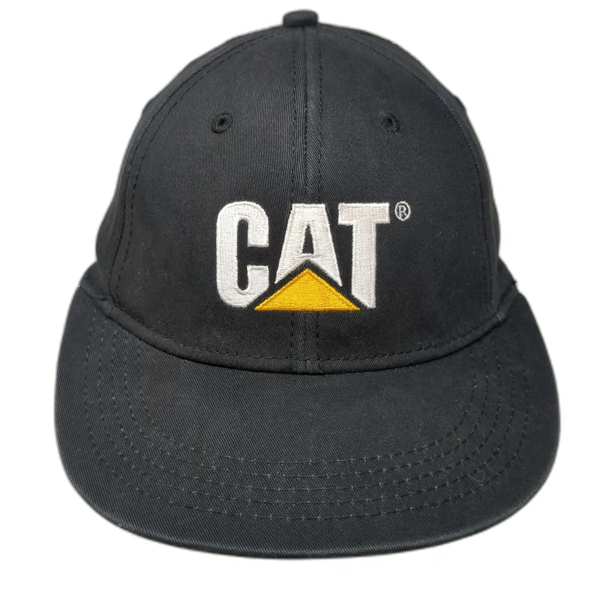 Caterpillar Baseball Cap Black One Size Flexfit Embroidered NC Flag Logo Hat
