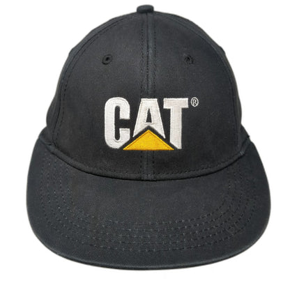 Caterpillar Baseball Cap Black One Size Flexfit Embroidered NC Flag Logo Hat