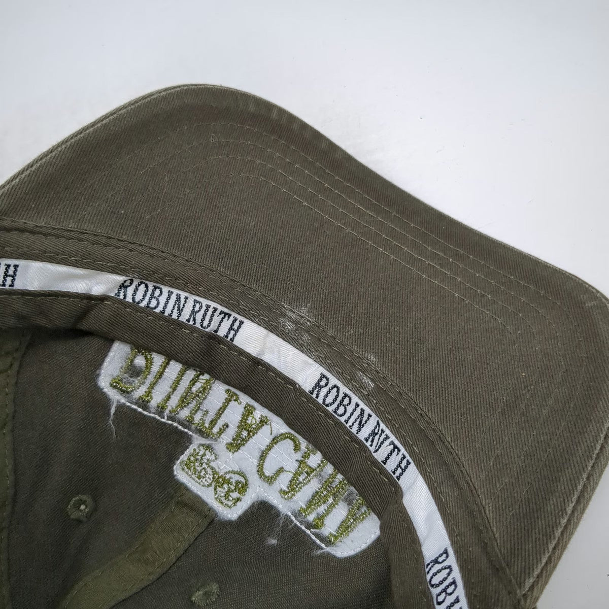 Robin Ruth Punta Cana Hat Baseball Cap Green One Size Strapback Distressed Logo