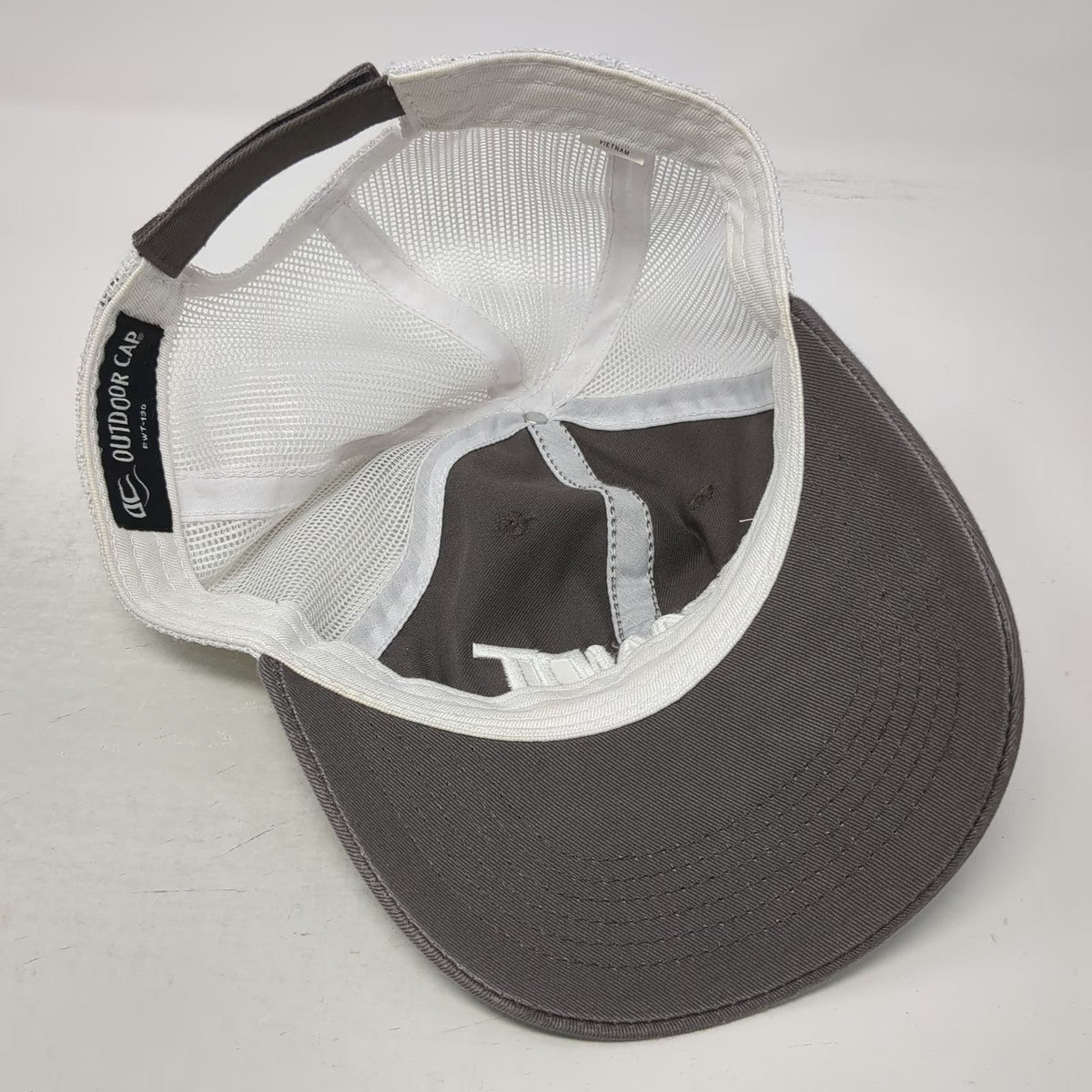 Outdoor Cap Gray One Size Baseball Brandt Embroidery Mesh Back Strapback Hat