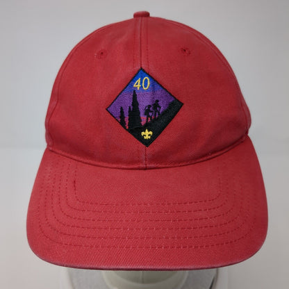 Boy Scouts of America 40 Slideback Hat Red One Size Adjustable Fahrenheit