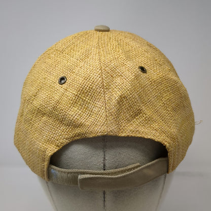 Dorfman Pacific Co Baseball Cap Yellow One Size Straw Textured Strapback Hat