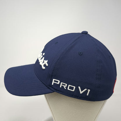 Titleist Baseball Cap Blue M Pro V1 FootJoy Golf Performance Script Logo Hat