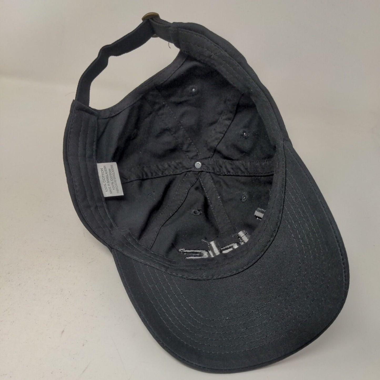 Lids Men's Slideback Hat Black Adjustable Embroidered Spell Out Logo 100% Cotton