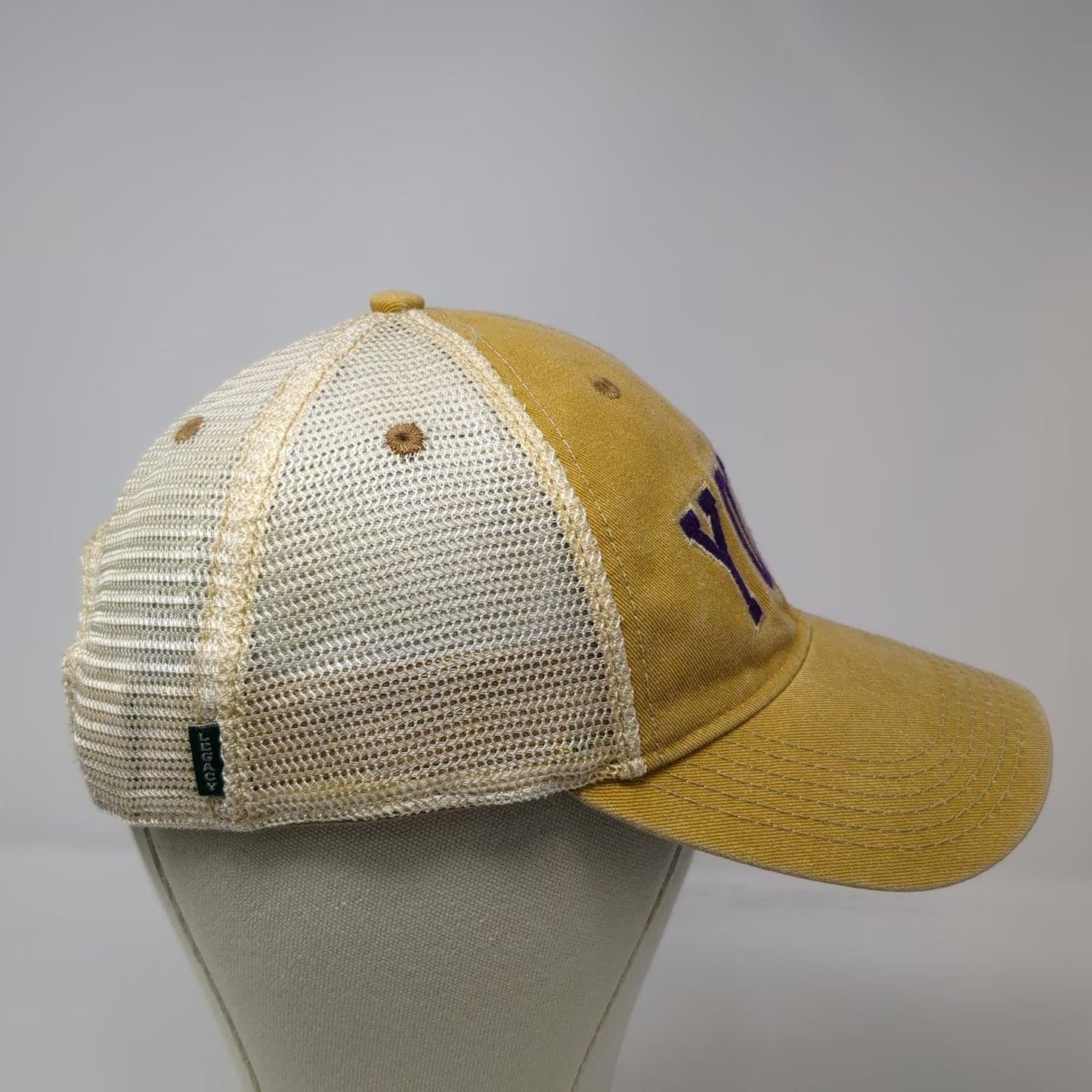 College of Idaho Yotes Legacy Trucker Hat Yellow One Size Snapback Mesh Curved