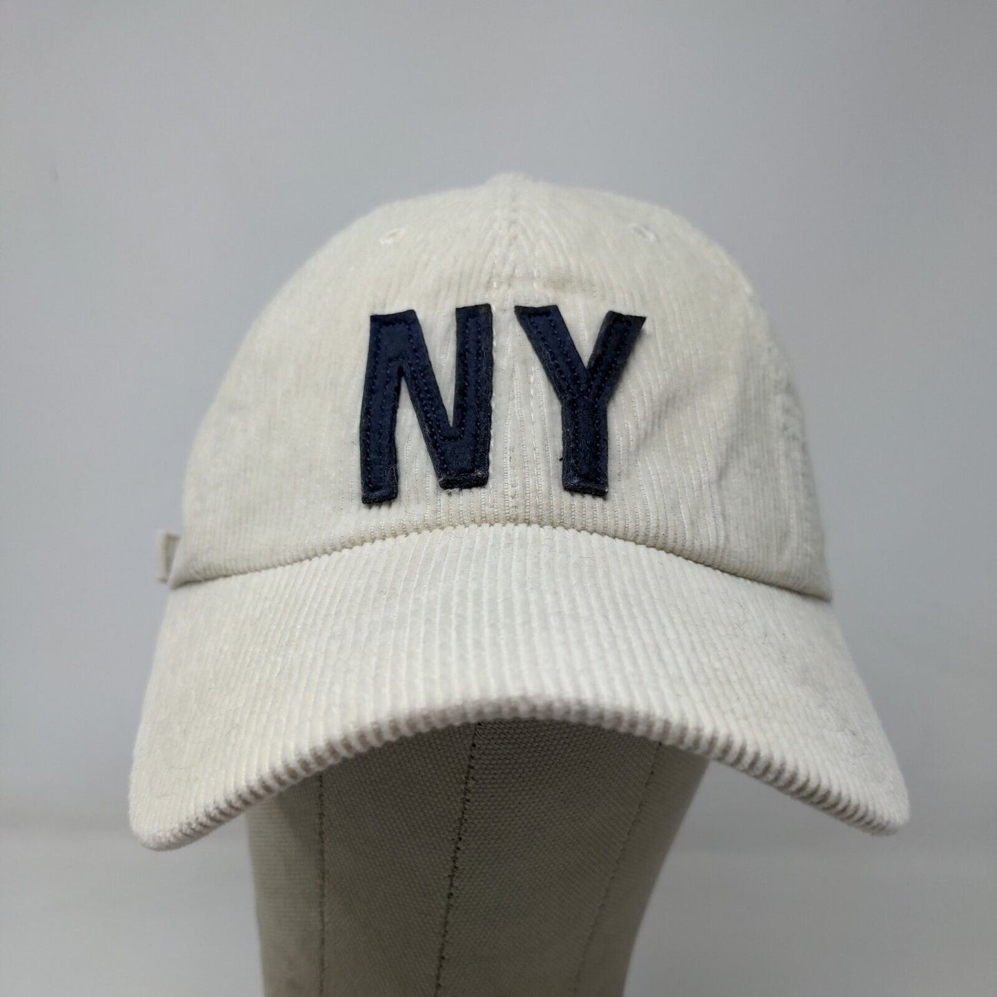 American Needle Men's Slideback Hat Tan Corduroy Embroidered New York Logo