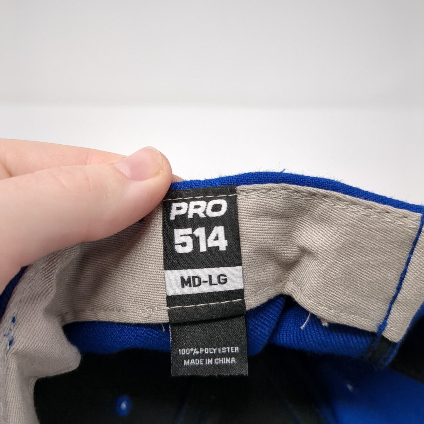 SB Strapback Hat Blue M/L Adjustable Embroidered Pro 514 Richardson Polyester