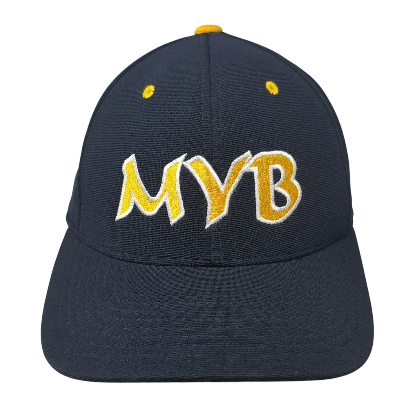 MYB Fitted Baseball Cap Blue 7 3/8 Embroidered 6 Panel 498F Pacific Headwear