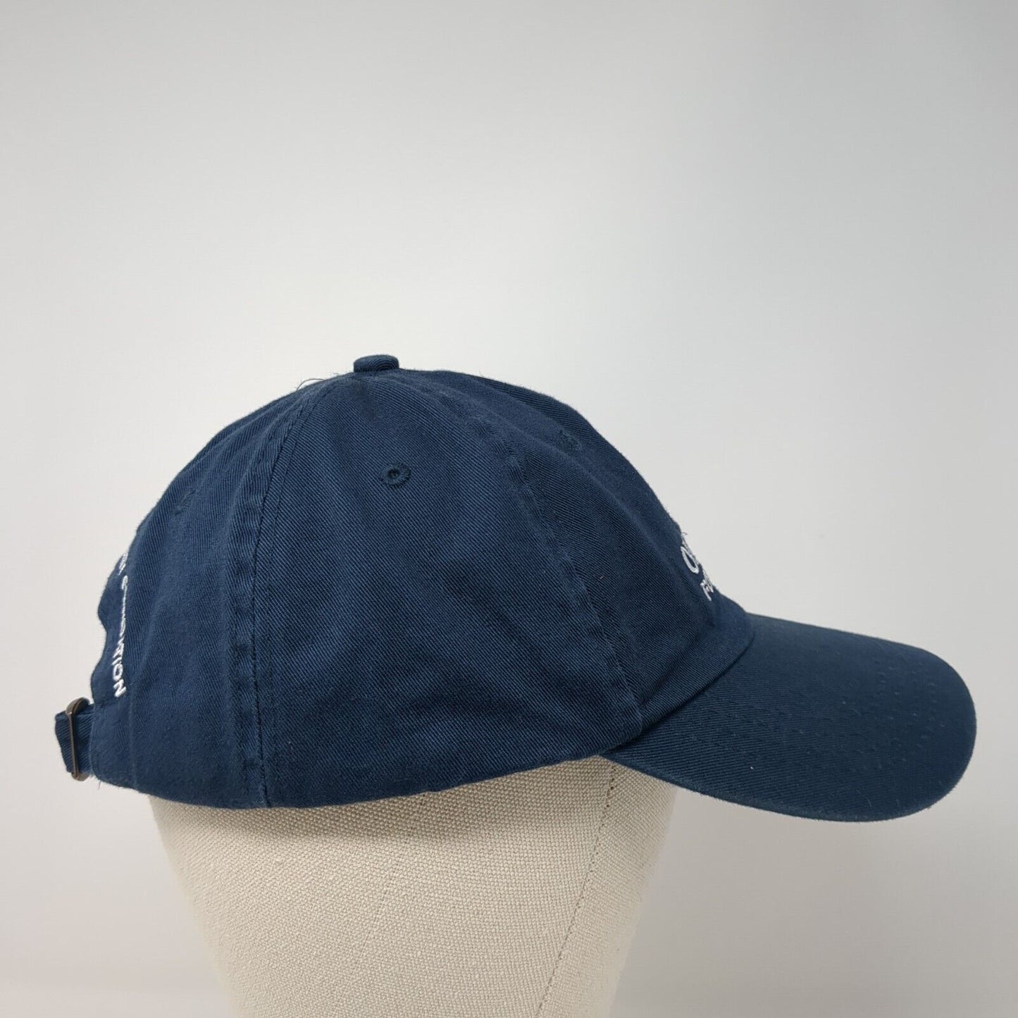 On Deck For The Cure Slideback Hat Blue One Size Adjustable Embroidered Cotton