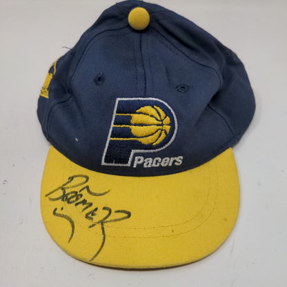 Mighty Mac Boy's Snapback Hat Blue 2-4T Yellow Indiana Pacers Autographed Boomer