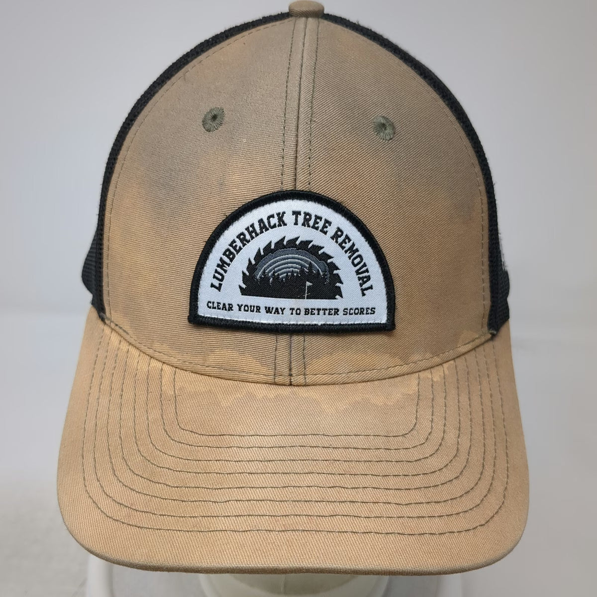Waggle Trucker Hat Brown One Size Lumberhack Tree Removal Golf Mesh Snapback