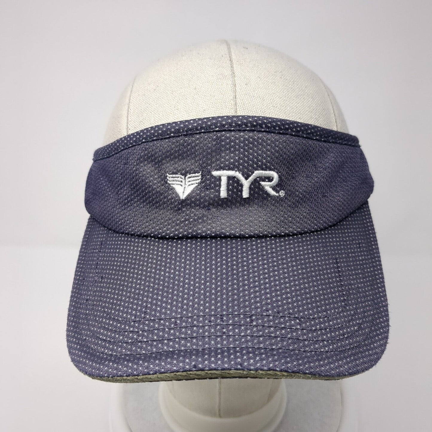TYR Sport Slideback Sun Visor Cap Blue One Size Adjustable Embroidered Polyester