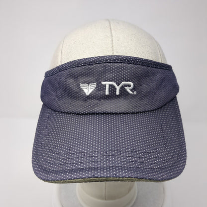 TYR Sport Slideback Sun Visor Cap Blue One Size Adjustable Embroidered Polyester