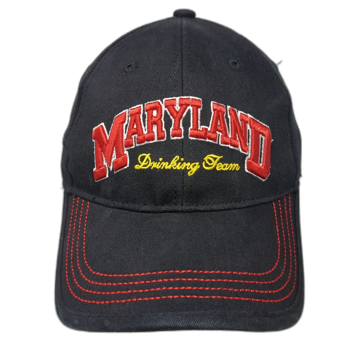 Black Maryland Drinking Team LED Light Baseball Cap One Size Fitted Champs Hat