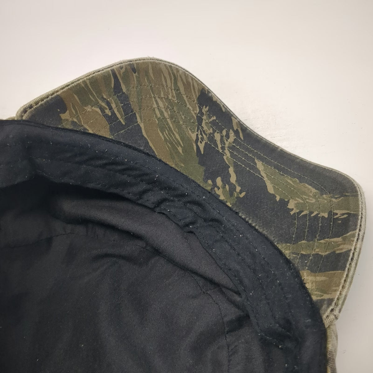 Army Cap Green Tigerstripe Camo One Size Side Zipper Pocket Slideback Cadet Hat