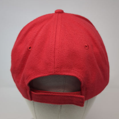 NEBO Flashlights Strapback Hat Red One Size Adjustable Embroidered