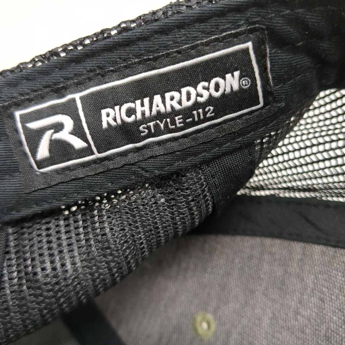 Richardson Trucker Hat Beige One Size Mesh Back Snapback Bucking Bronco Hat