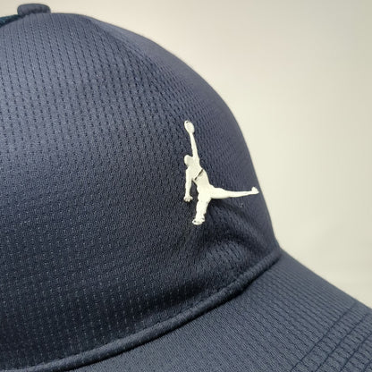 Jordan Baseball Cap Blue OS Mesh Back Jumpman Logo Red Accent Slideback Hat
