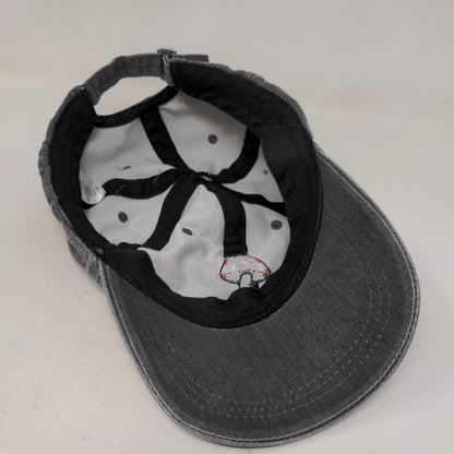 Mushroom Slideback Hat Gray One Size Embroidered Adjustable 6 Panel