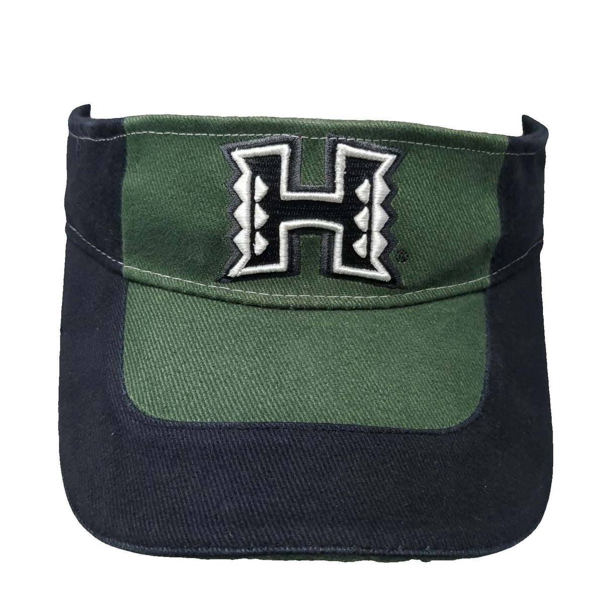 Allied Superstars NCAA Hawaii Rainbow Warriors Visor Black Green One Size Hat