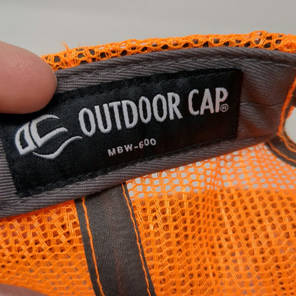 Outdoor Cap Simpson Strong-Tie Trucker Hat Gray Orange One Size Snapback Mesh