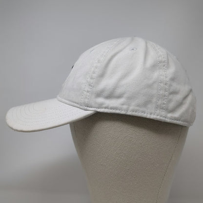 Adidas Baseball Cap White One Size Hat Trefoil Logo Embroidered Cotton Slideback