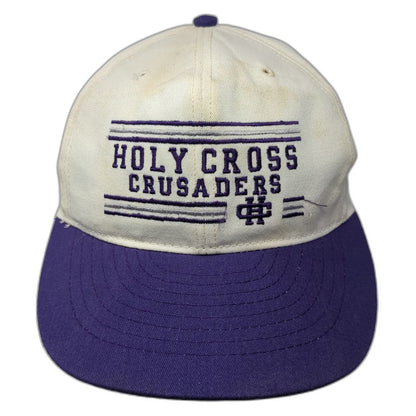 University Square Holy Cross Crusaders Snapback Hat White One Size USA Green