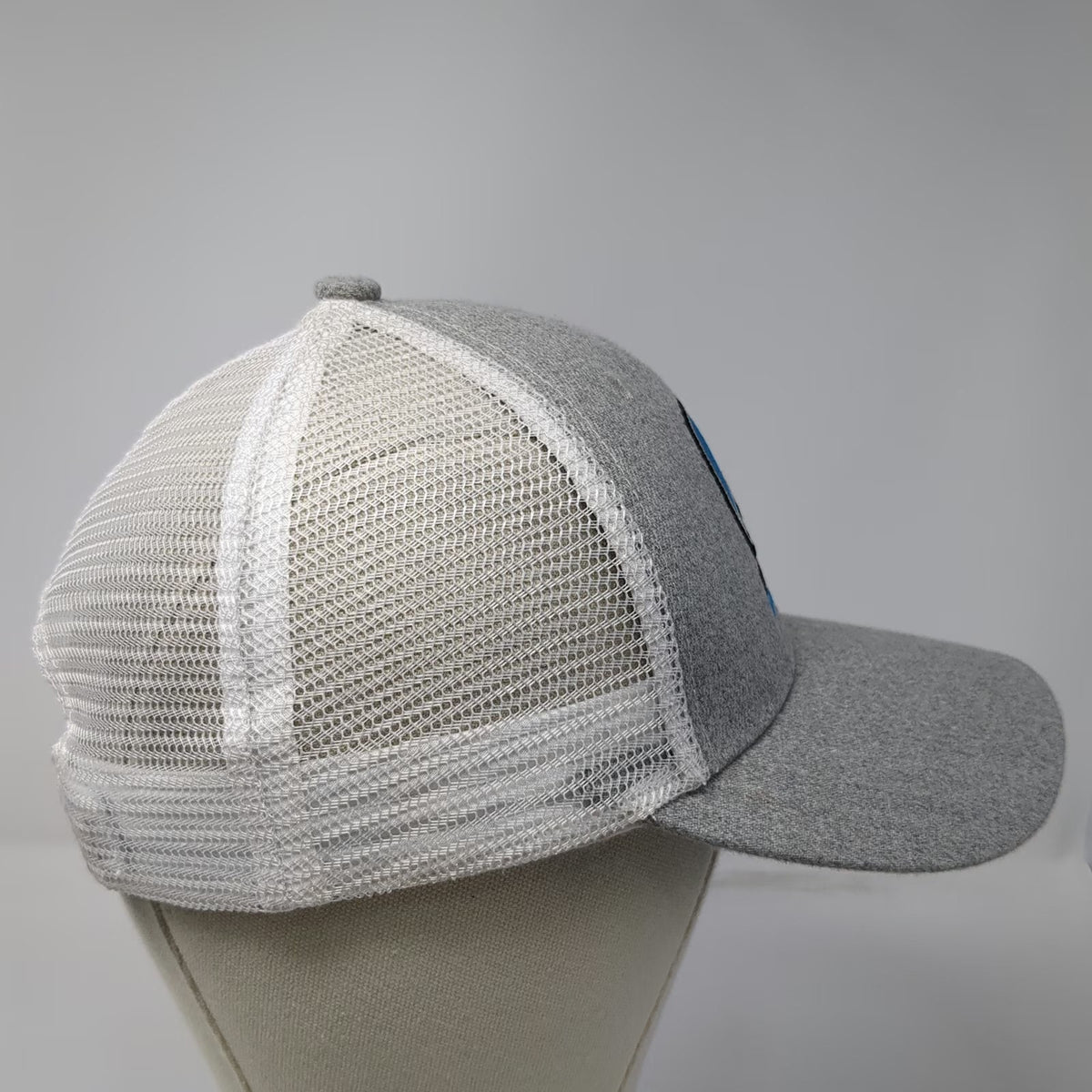 Blue Sky Adventurest Mountain Logo Gray Trucker Hat One Size Mesh Snapback
