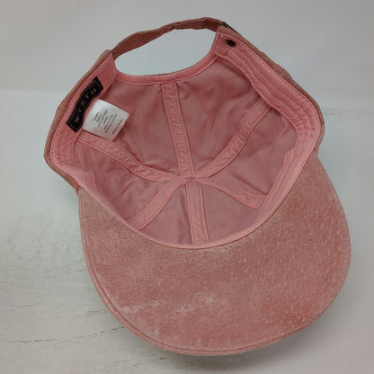 Wyeth Baseball Cap Pink One Size Leather Suede Adjustable Plain Blank Hat