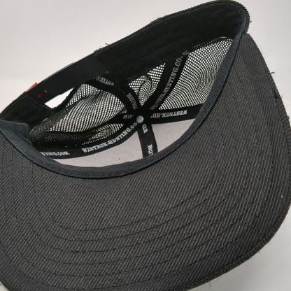 Westrek Trucker Hat Black One Size Deer Sunset Patch Mesh Snapback Field Hunt