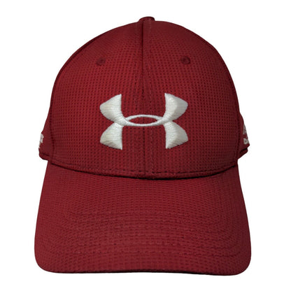 Under Armour Best Way Disposal Indianapolis Fitted Hat Red L/XL Embroidered