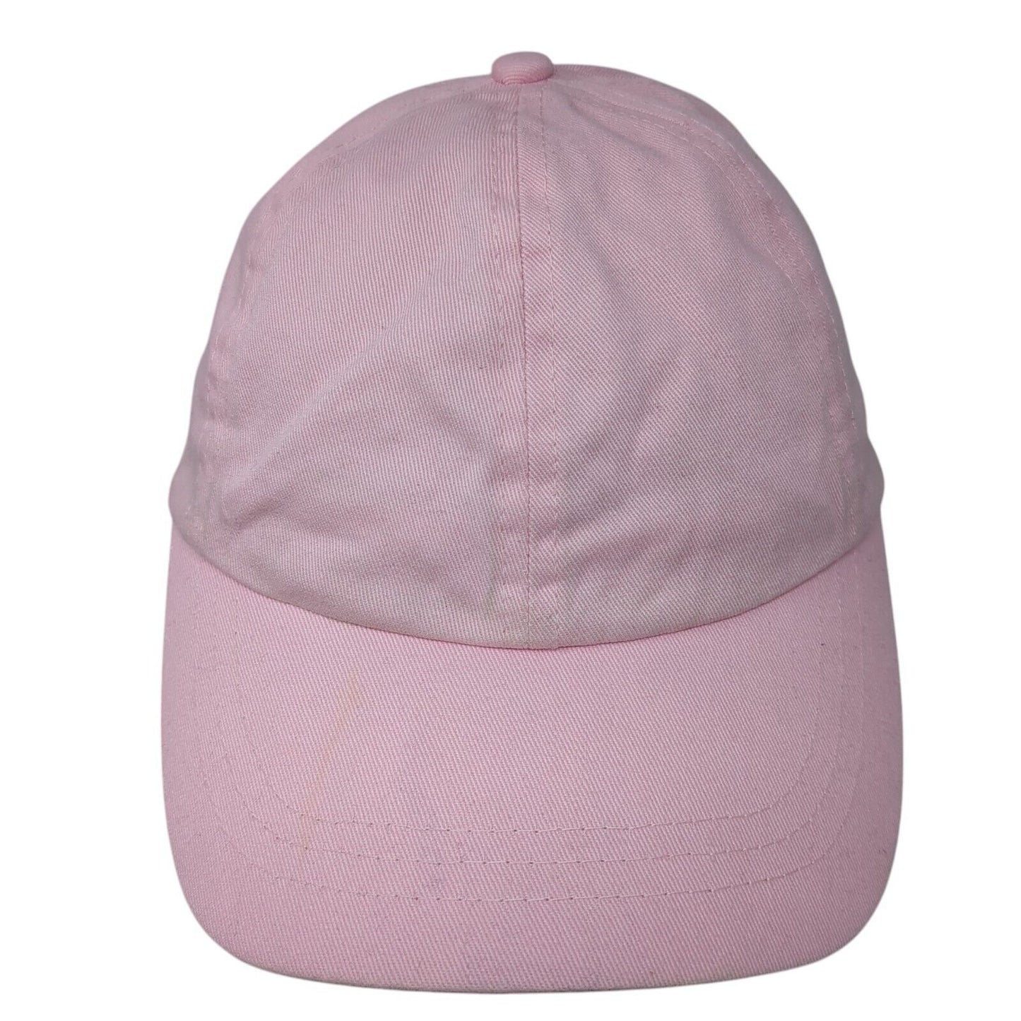 Unbranded Strapback Hat Pink One Size Adjustable Vented Holes 6 Panel Blank