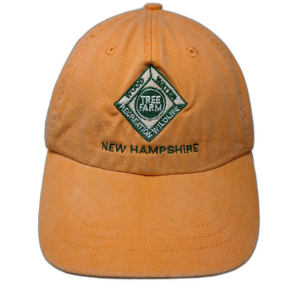 Adams Baseball Cap Orange One Size New Hampshire Tree Farm Embroidered hat