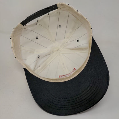 PSC Archery Men's Snapback Hat White Striped Adjustable Embroidered Logo