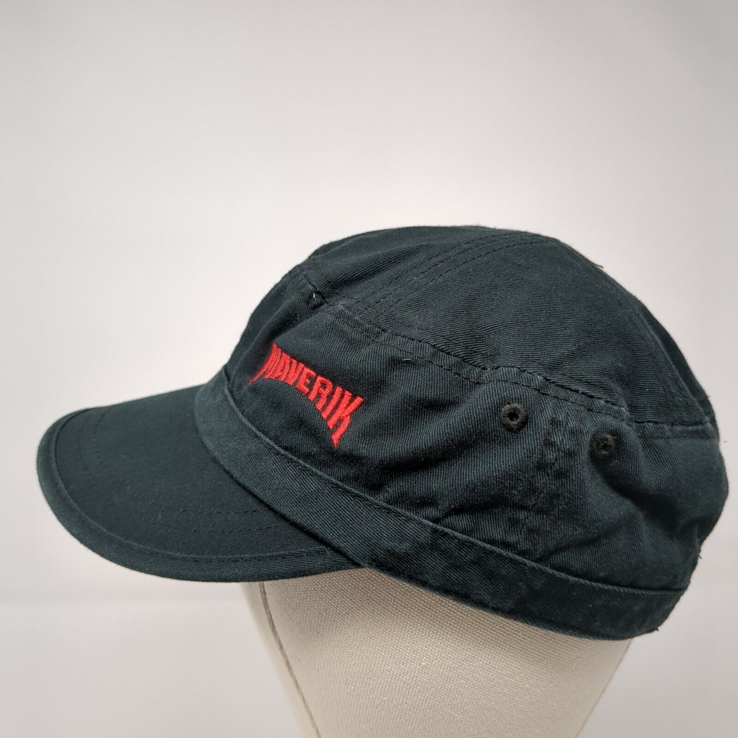 Maverik Strapback Cadet Army Hat Black One Size Embroidered Solid HG