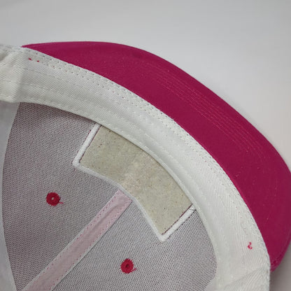 Airo Logo Patch Pink White Trucker Hat One Size Mesh Back Snapback Cap