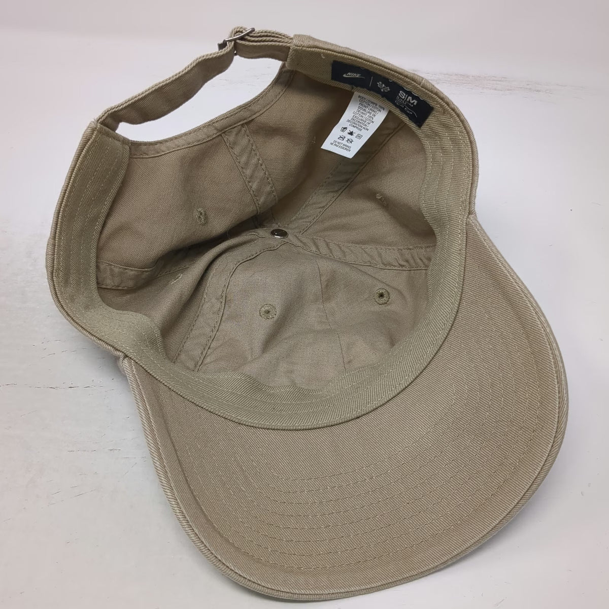Nike Baseball Cap Brown M Slideback Embroidered Logo Swoosh Cotton Sport Hat