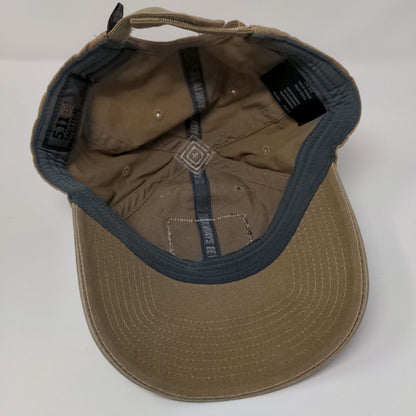 5.11 Tactical 2016 Strapback Hat Tan One Size Adjustable Embroidered 6 Panel