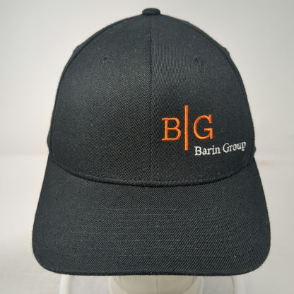 Richardson Baseball Cap Black M Barin Group Flexfit Pro 585 Stretch Fit Hat