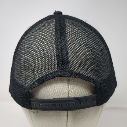Freddy's Trucker Hat Black One Size Snapback Mesh Back Red Script Logo Graphic