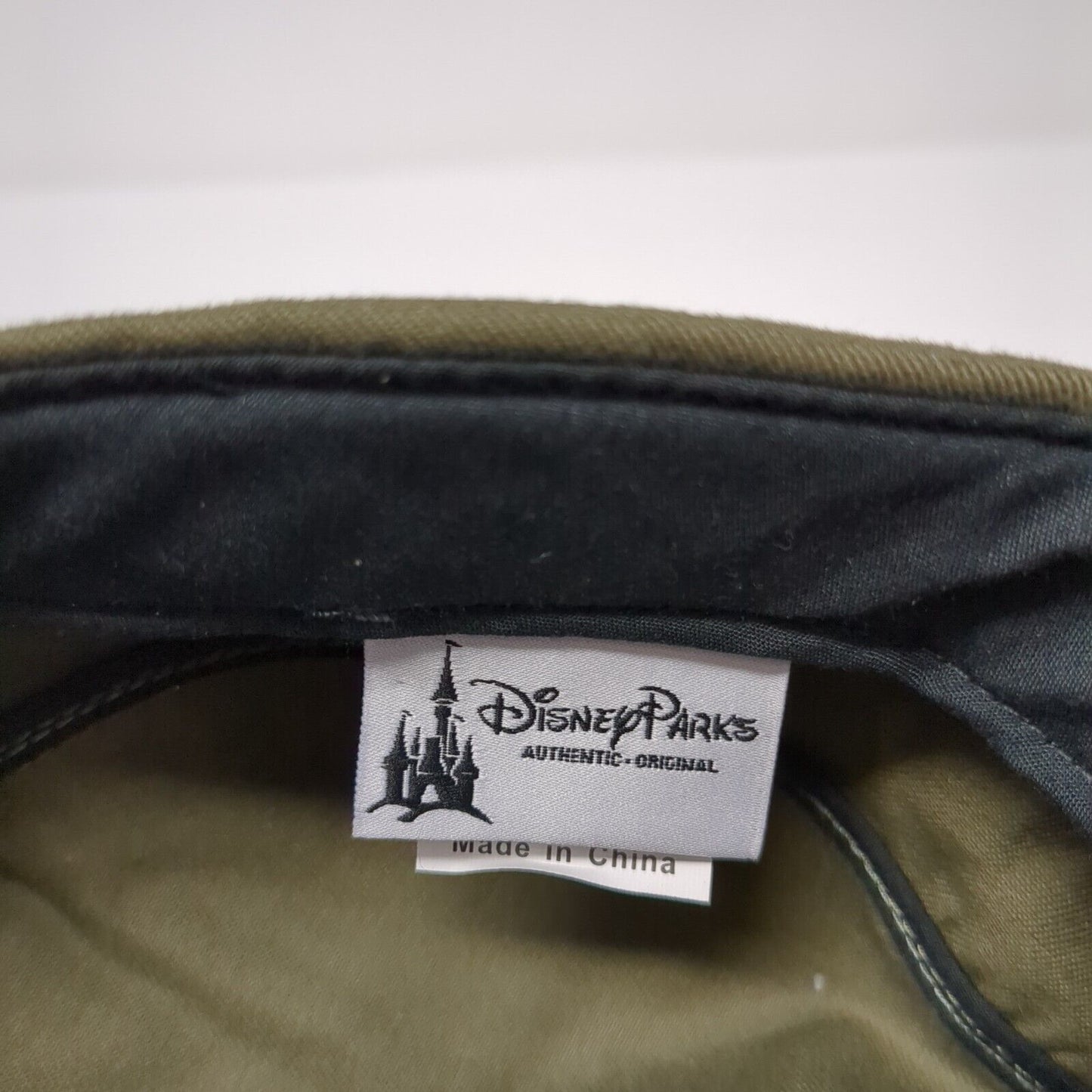 Mickey Mouse Fitted Cadet Army Hat Green One Size Embroidered Disneyland