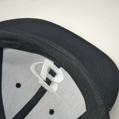 Wicked Wear Snapback Hat Black One Size Bodybuilding Logo Gym Fitness Flat Brim