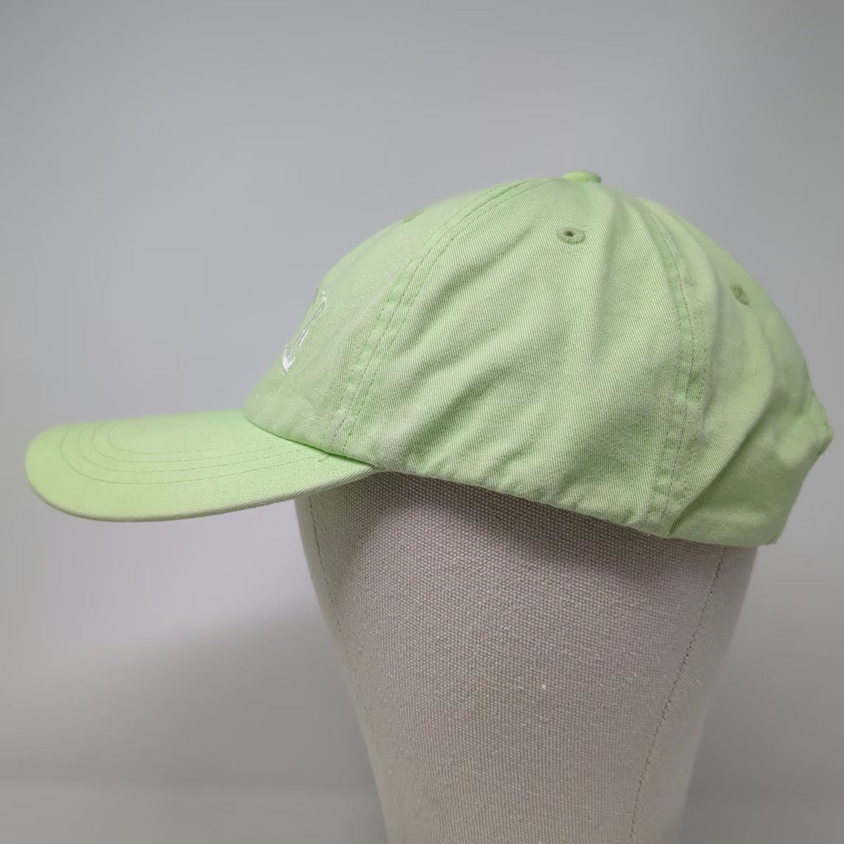 J. America Seattle Hat Green One Size Baseball Cap Embroidered Slideback Cotton