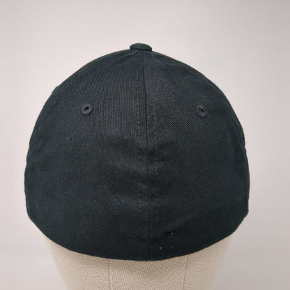 Otis Fitted Hat Black S-M Embroidered Solid 6 Panel Flexfit Yupoong