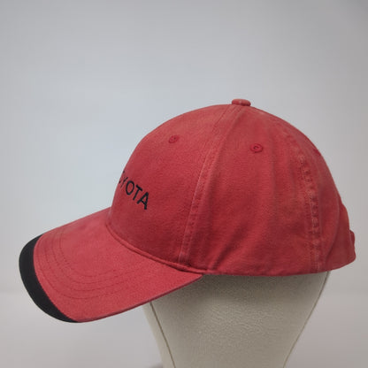 Toyota Slideback Baseball Cap red One Size Adjustable Embroidered 6 Panel