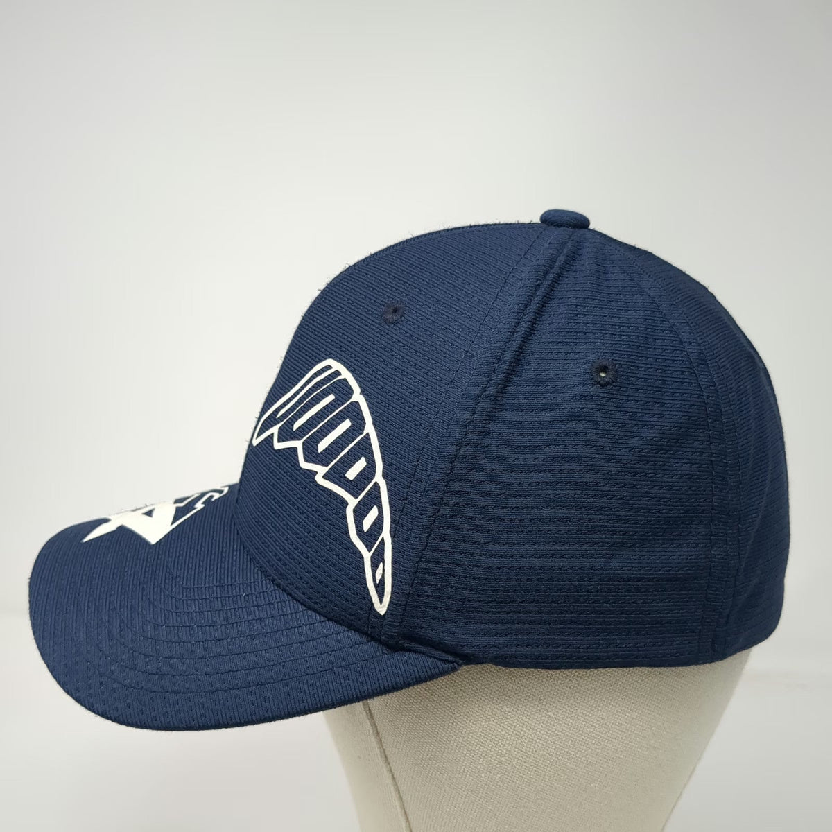 Flexfit Baseball Cap Blue One Size Voodoo Graphic Textured Fitted Stretch Hat