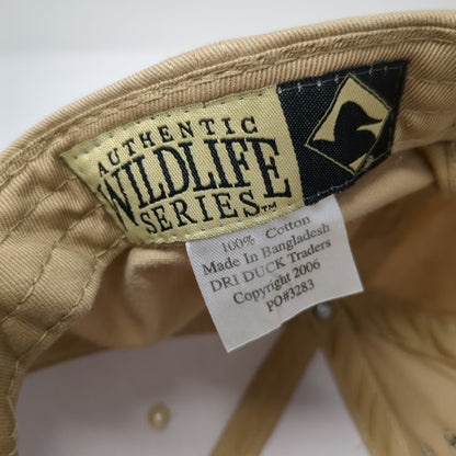 Dri Duck Baseball Cap Beige One Size Elk Wildlife Side Wrap Embroidery Hat